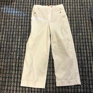 Spanx Stretch Twill Crop Pant Sz L